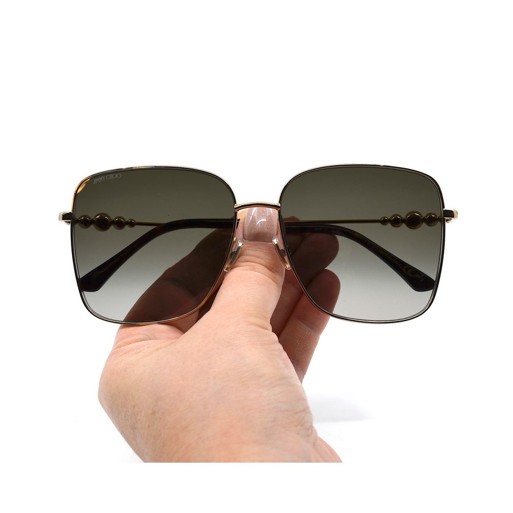 JIMMY CHOO HESTER/S 06J GOLD GREY GRADIENT AUTHENTIC SUNGLASSES - Picture 12 of 13